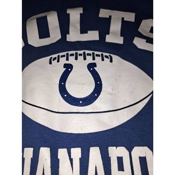 Large NFL Team Apparel Indianapolis Colts Long Sleeve Hoodie Fleece Sweatshirt - Picture 3 of 4